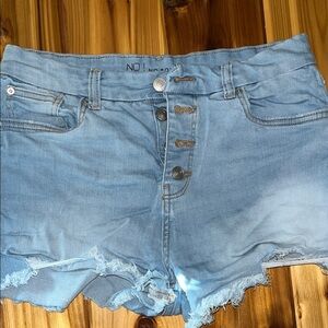 No Boundaries Light Blue Distressed Denim Shorts